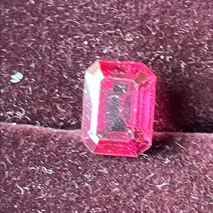 Stunning pink emerald cut zircon